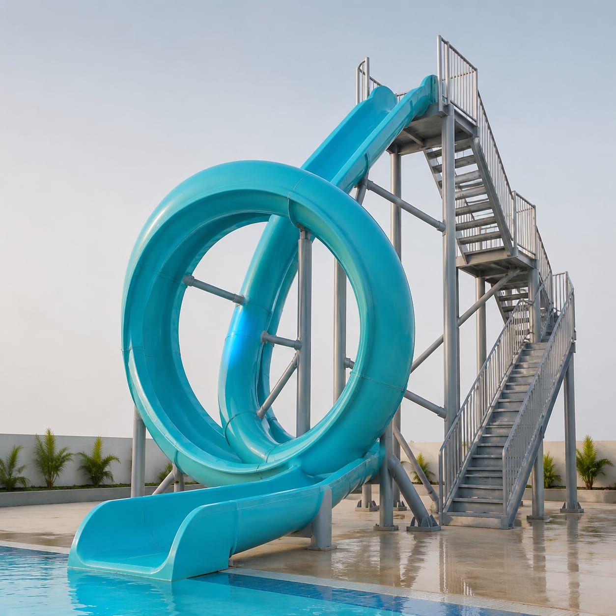 Scivolo acquatico Aqua Loop in FRP