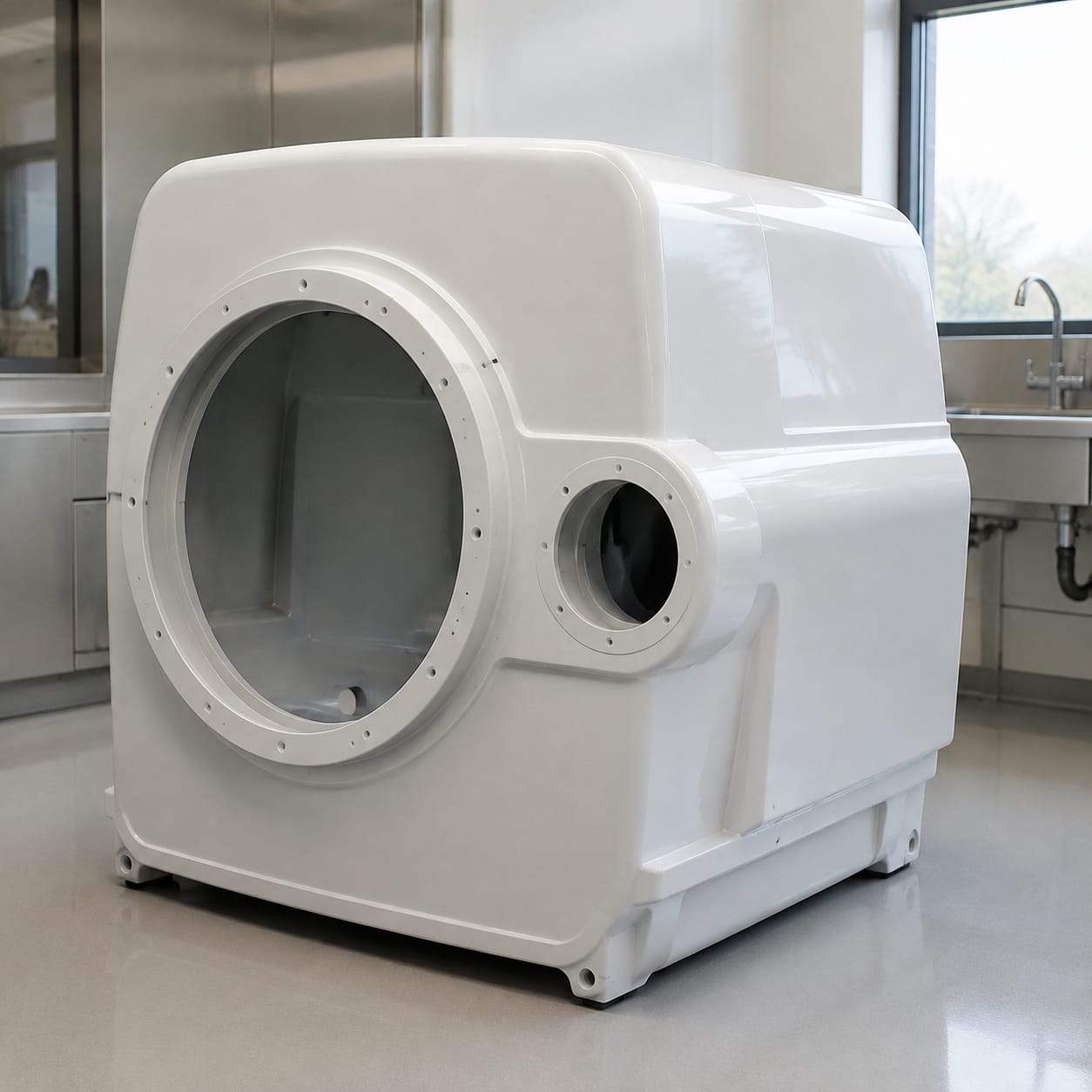 Alloggiamento per lavastrumenti medicale in FRP