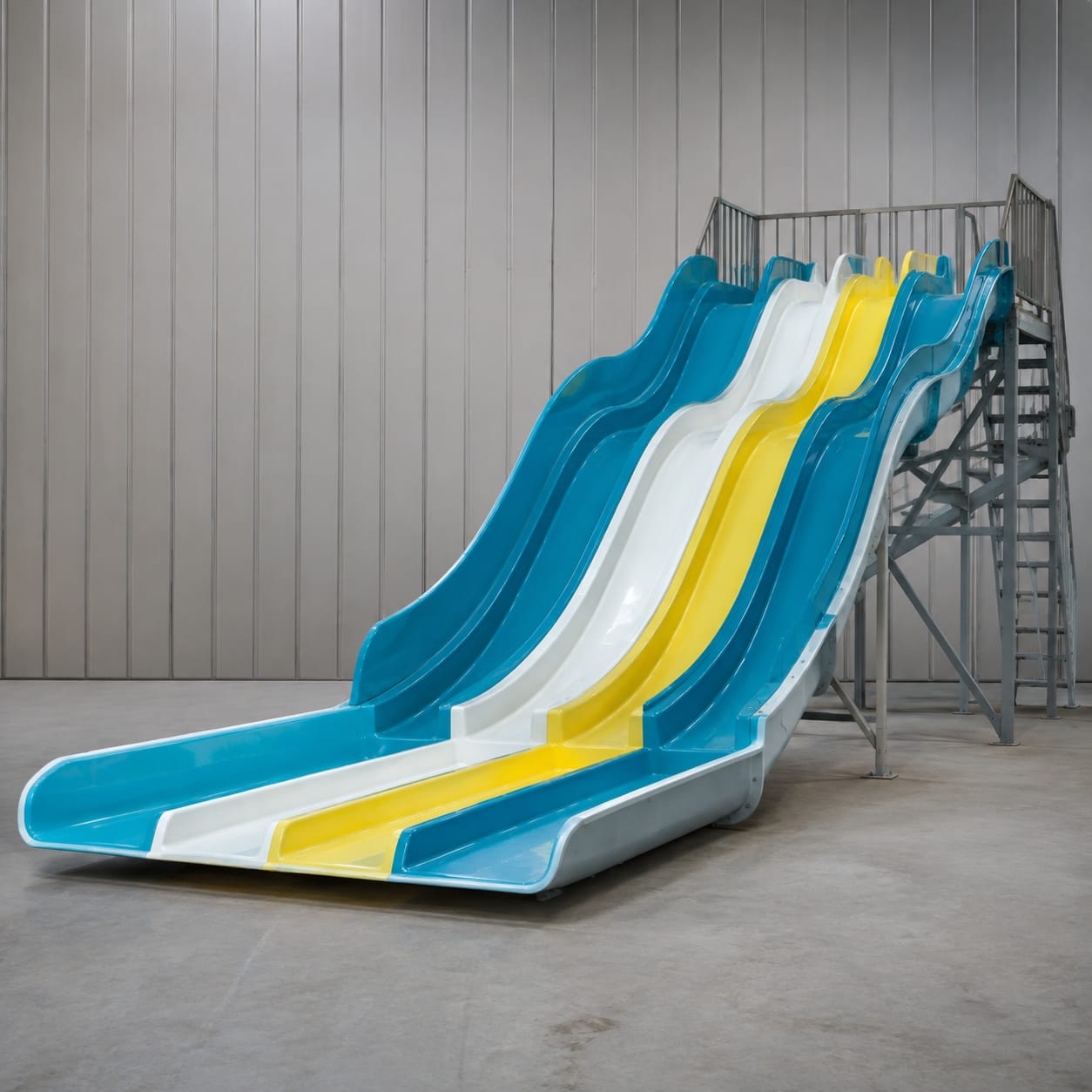 Scivolo acquatico multitraccia in FRP