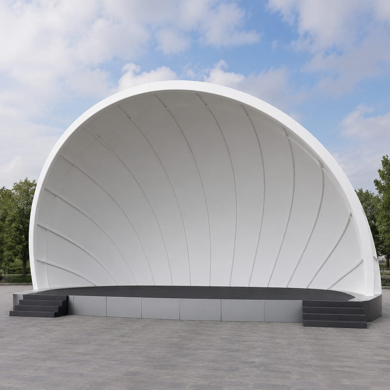 Guscio per palco all’aperto in FRP