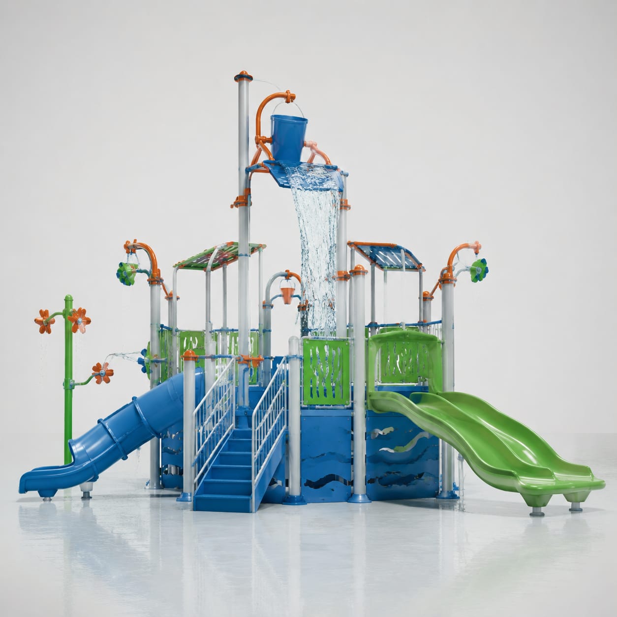 Struttura ludica per splash pad in FRP
